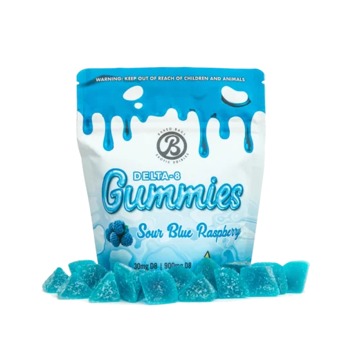 Sour Blue Raspberry Gummies